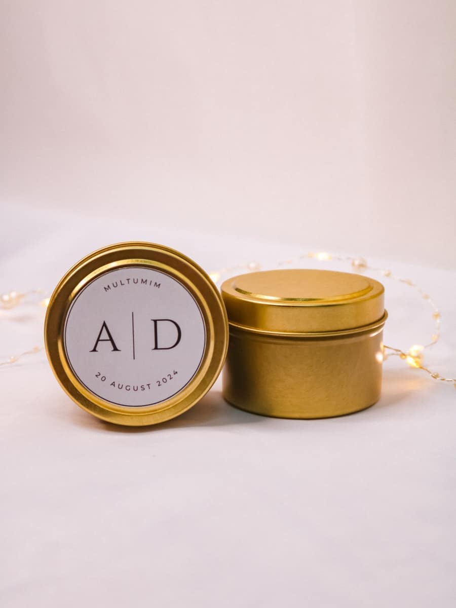 Marturii Nunta lumanare Cutiuta metalica 115g - imagine 24